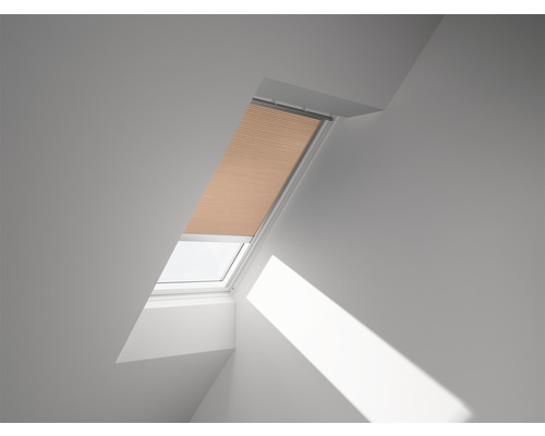 Velux Plissee-Faltstore solarbetrieben apricot uni FSC P10 1049SWL