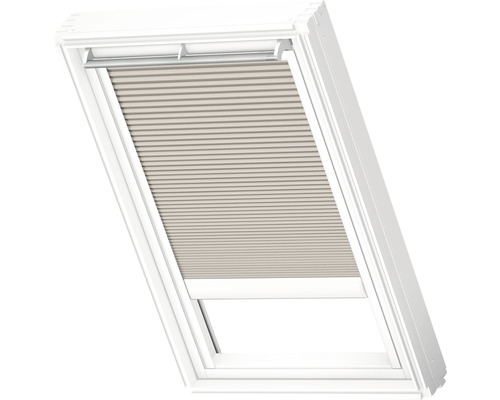 Velux Plissee-Faltstore solarbetrieben cremegrau uni FSC F04 1171S