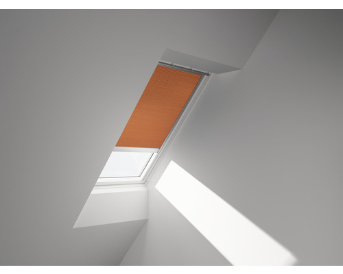 Velux Plissee-Faltstore solarbetrieben sanddorn uni FSC MK08 1167S