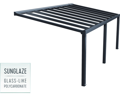 Terrassenüberdachung aus Aluminium und Polycarbonat