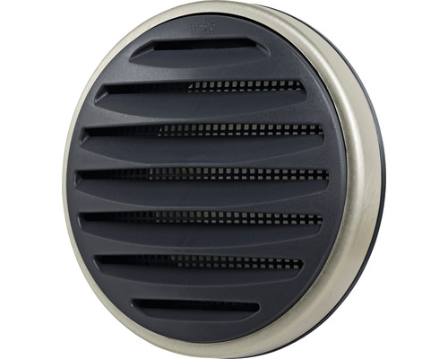 Rundes Zuluftgitter mit Lamellen und Insektenschutzgitter