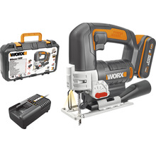 Akku-Pendelhubstichsäge WORX 20V 80mm WX543, inkl. Koffer, 1 x 2Ah Akku und 1 Schnellladegerät