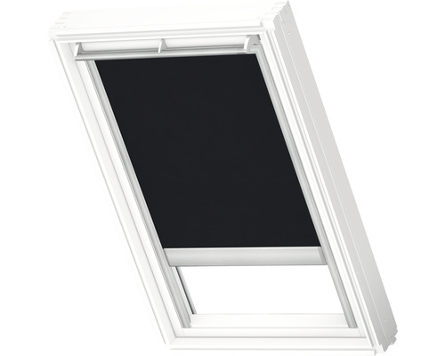 VELUX Sichtschutzrollos schwarz uni solarbetrieben Rahmen weiß RSL P06 4069SWL-0