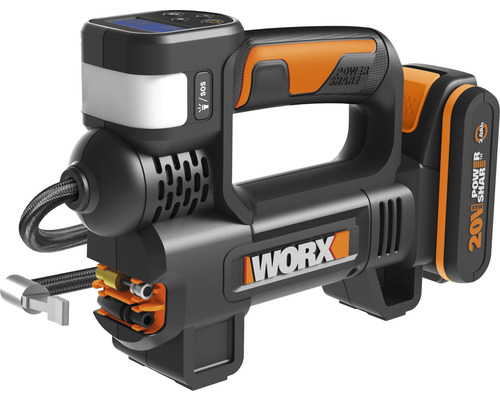 Worx Akku-Luftpumpe mit digitaler Anzeige