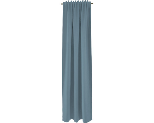 Verdunkelungsvorhang mit verdeckter Schlaufe Akustik taubenblau 140 x 245 cm