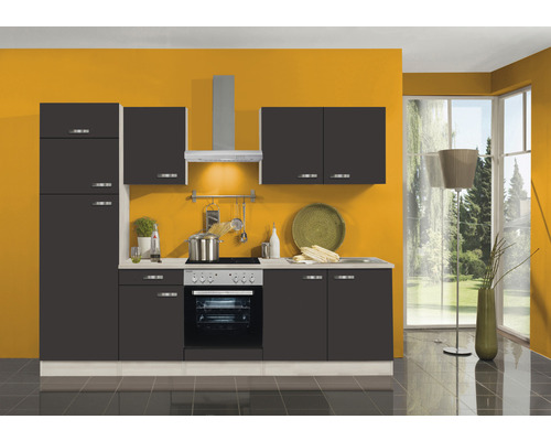 270 Faro220 cm Frontfarbe Küchenzeile Optifit HORNBACH mit Geräten |