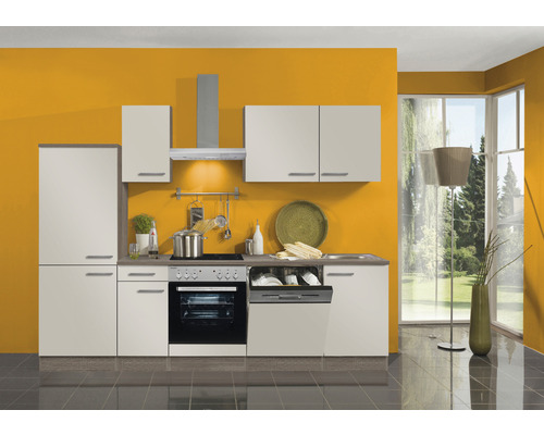 Küchenzeile 270 mit Geräten HORNBACH | Optifit Arta288 cm Frontfarbe