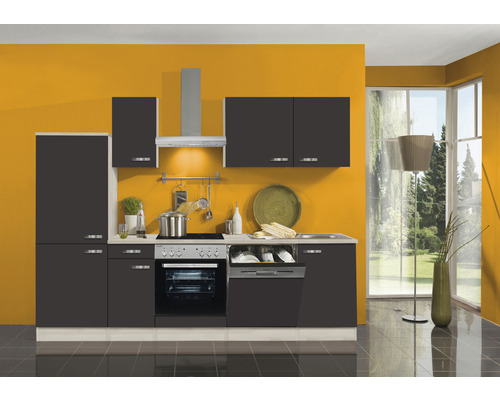 Optifit Küchenzeile mit Geräten Faro220 270 cm Frontfarbe | HORNBACH