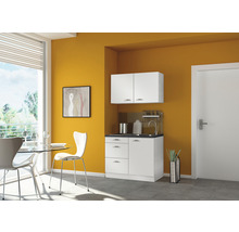 Optifit Miniküche mit Geräten Lagos286 100 cm weiß glänzend zerlegt Variante reversibel KPLG 1046D-9+