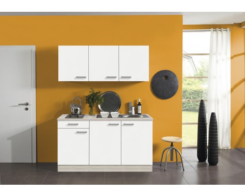 Singleküche mit 150 Optifit Genf214 HORNBACH | Frontfarbe Geräten cm