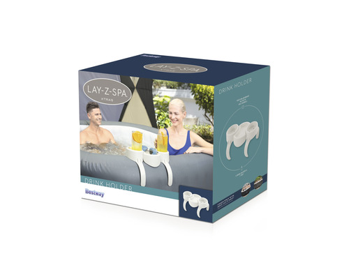 Verpackung einer Lay-Z-Spa Getränkehalterung