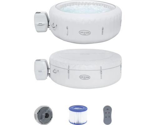 Aufblasbarer Lay-Z-Spa Whirlpool mit Abdeckung, Filter, Pumpe und Fernbedienung