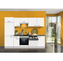 Optifit Küchenzeile mit Geräten Oslo214 270 cm Frontfarbe weiß matt Korpusfarbe weiß zerlegt-thumb-0