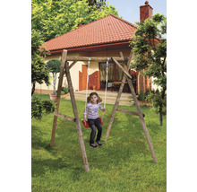 Einzelschaukel aus Holz 150 x 190 x 220 cm inkl. 1x Brettschaukel aus PVC