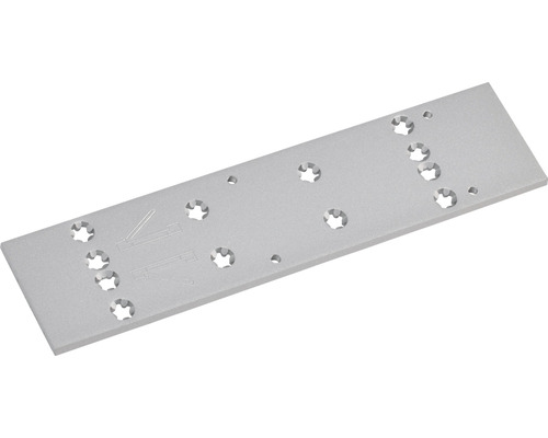 Montageplatte Dorma für Türschließer TS 83 silber Metall Montageplatte mit Bohrlöchern