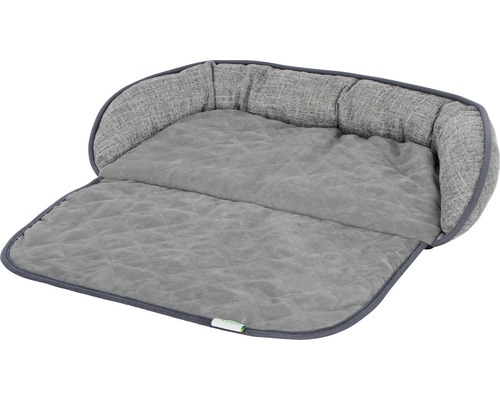 Graues Tierbett mit gesteppter Liegefläche