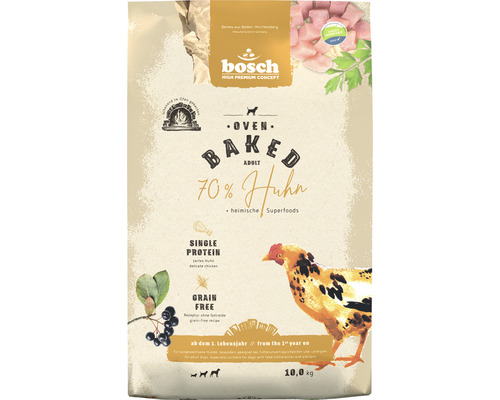 Hundefutter trocken Bosch Oven Baked Huhn 10 kg Bosch Oven Baked Adult Hundefutter mit Huhn, 10 Kilogramm