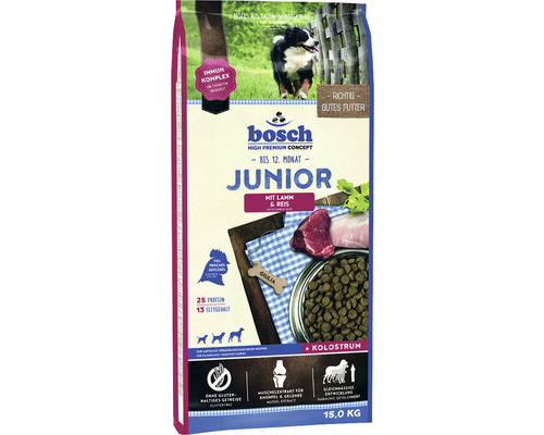 Hundefutter trocken Bosch Junior Lamm & Reis 15 kg