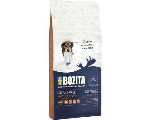 Hundefutter trocken BOZITA Grain Free Mother & Puppy Elch 12 kg