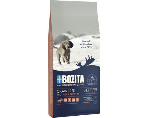 Hundefutter trocken BOZITA Grain Free Mother & Puppy Elch XL 12 kg