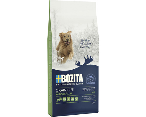 Hundefutter trocken BOZITA Grain Free Elch 12,5 kg