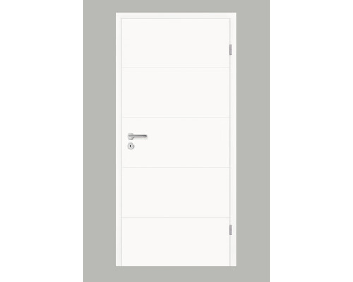 Zimmertür Pertura Tilda 10 Design weiß (ähnlich RAL 9003) 98,5x198,5 cm Rechts