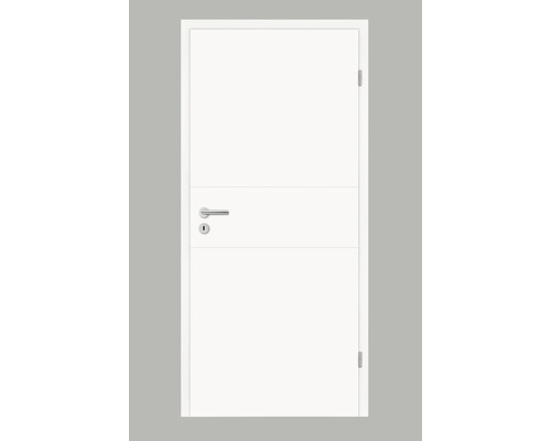 Zimmertür Pertura Tilda 11 Design weiß (ähnlich RAL 9003) 61x198,5 cm Rechts