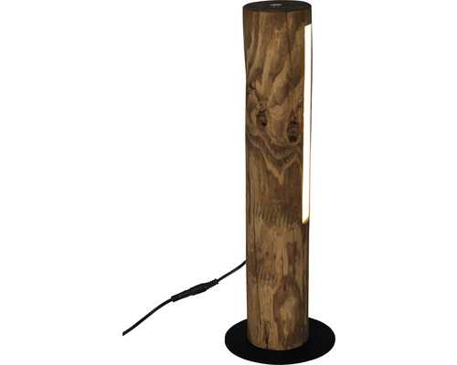 Holz Stehleuchte mit integrierter LED Beleuchtung und Stromkabel