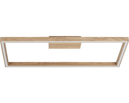 Rechteckige LED Deckenleuchte aus Holz