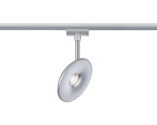 Silberner LED-Strahler für Schienensystem
