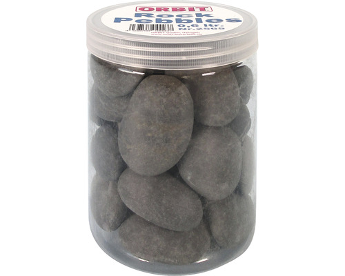 Orbit Zierkieselsteine in einem transparenten Behälter mit einem Fassungsvermögen von 0.6 Liter.