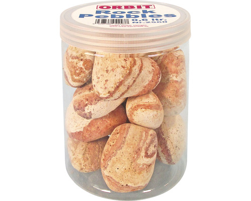 Orbit Flusskieselsteine in einem durchsichtigen Behälter, Füllmenge 0,6 Liter