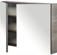Offener Spiegelschrank mit Regalen