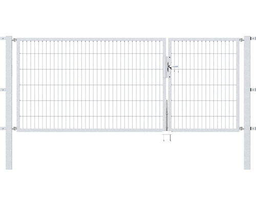 Doppeltor ALBERTS Flexo 100+200 x 120 cm 6/5/6 Rahmen 40x40 inkl. Pfosten 8 x 8 cm feuerverzinkt