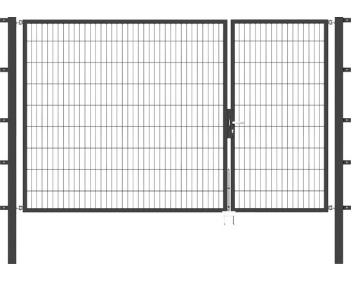 Doppeltor ALBERTS Flexo 100+200 x 180 cm 6/5/6 Rahmen 40x40 inkl. Pfosten 8 x 8 cm anthrazit