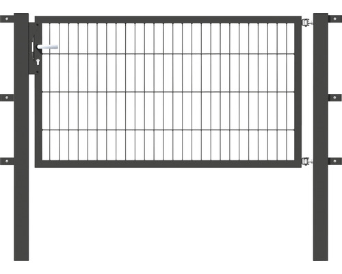 Einzeltor ALBERTS Flexo 150 x 80 cm 6/5/6 Rahmen 40x40 inkl. Pfosten 8 x 8 cm anthrazit