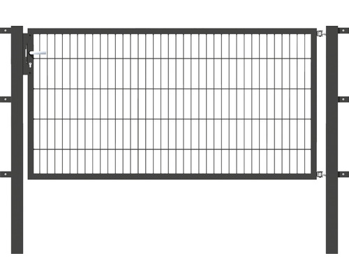 Einzeltor ALBERTS Flexo 200 x 100 cm 6/5/6 Rahmen 40x40 inkl. Pfosten 8 x 8 cm anthrazit