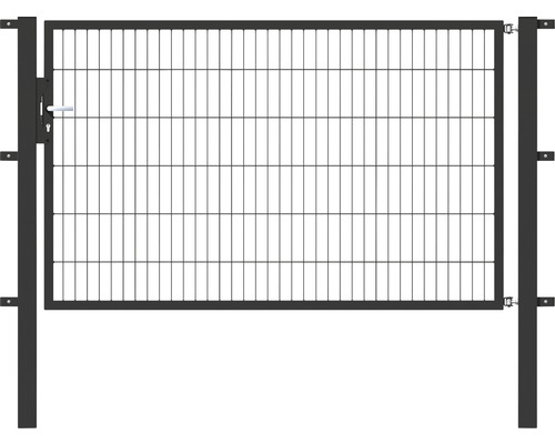 Einzeltor ALBERTS Flexo 200 x 120 cm 6/5/6 Rahmen 40x40 inkl. Pfosten 8 x 8 cm anthrazit