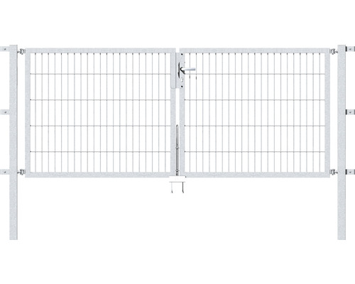 Doppeltor ALBERTS Flexo 250 x 100 cm 6/5/6 Rahmen 40x40 inkl. Pfosten 6 x 6 cm feuerverzinkt