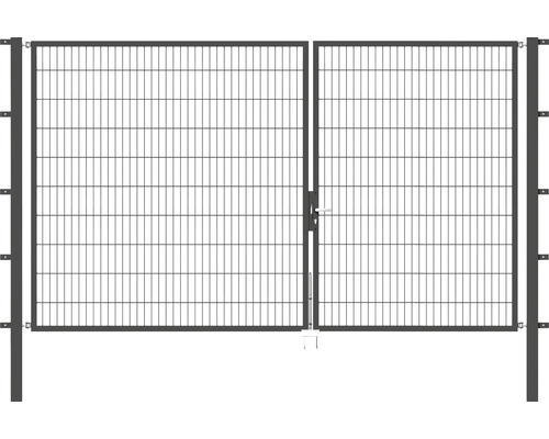 Doppeltor ALBERTS Flexo 350 x 200 cm 6/5/6 Rahmen 40x40 inkl. Pfosten 8 x 8 cm anthrazit