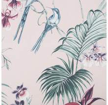 Tapete mit Vogel-, Orchideen- und Palmenmuster