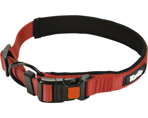 Halsband Karlie Art Sportiv Premium Gr. XL 25 mm 50 - 55 cm rot Hundehalsband mit schwarzer Polsterung und Schnalle