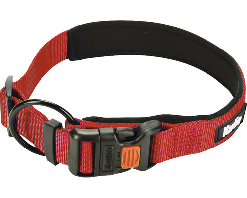 Halsband Karlie Art Sportiv Premium Gr. XXL 30 mm 55 - 60 cm rot Rotes Hundehalsband mit Metallschnalle