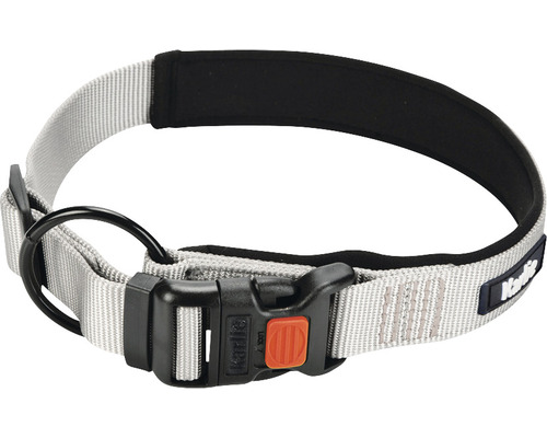 Halsband Karlie Art Sportiv Premium Gr. XXL 30 mm 55 - 60 cm grau Hundehalsband aus Stoff mit Schnalle