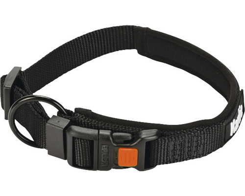 Halsband Karlie Art Sportiv Premium Gr. M 20 mm 40 - 45 cm schwarz Hundehalsband aus Nylon mit Schnalle