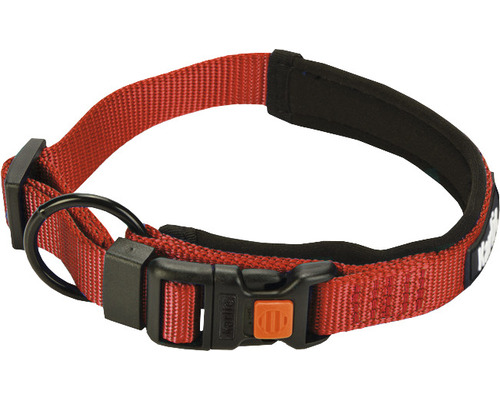 Halsband Karlie Art Sportiv Premium Gr. S 20 mm 35 - 40 cm rot Hundehalsband aus Nylon mit Schnalle und Ring