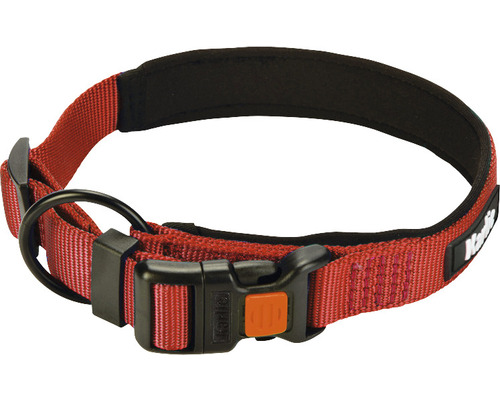 Halsband Karlie Art Sportiv Premium Gr. L 25 mm 45 - 50 cm rot Hundehalsband aus Nylon mit Schnalle
