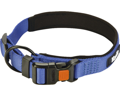 Halsband Karlie Art Sportiv Premium Gr. L 25 mm 45 - 50 cm blau Blaues Hundehalsband aus Nylon mit Schnalle