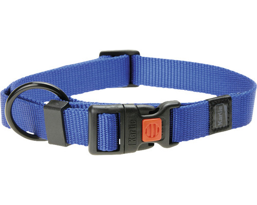 Halsband Karlie Art Sportiv Mix and Match verstellbar Gr. M 20 mm 40 - 55 cm blau Blaues Hundehalsband aus Nylon mit Metallelementen