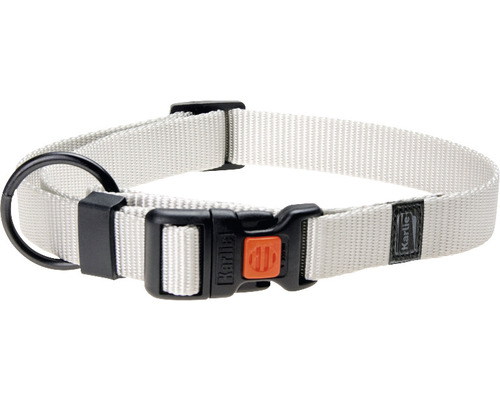 Halsband Karlie Art Sportiv Mix and Match verstellbar Gr. M 20 mm 40 - 55 cm hellgrau Hundehalsband mit Schnalle